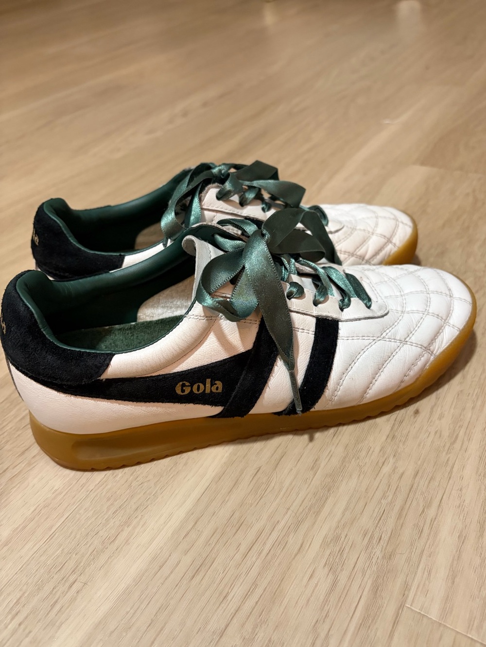 Gola X Stadium Sneakers - Gum Sole, white and green